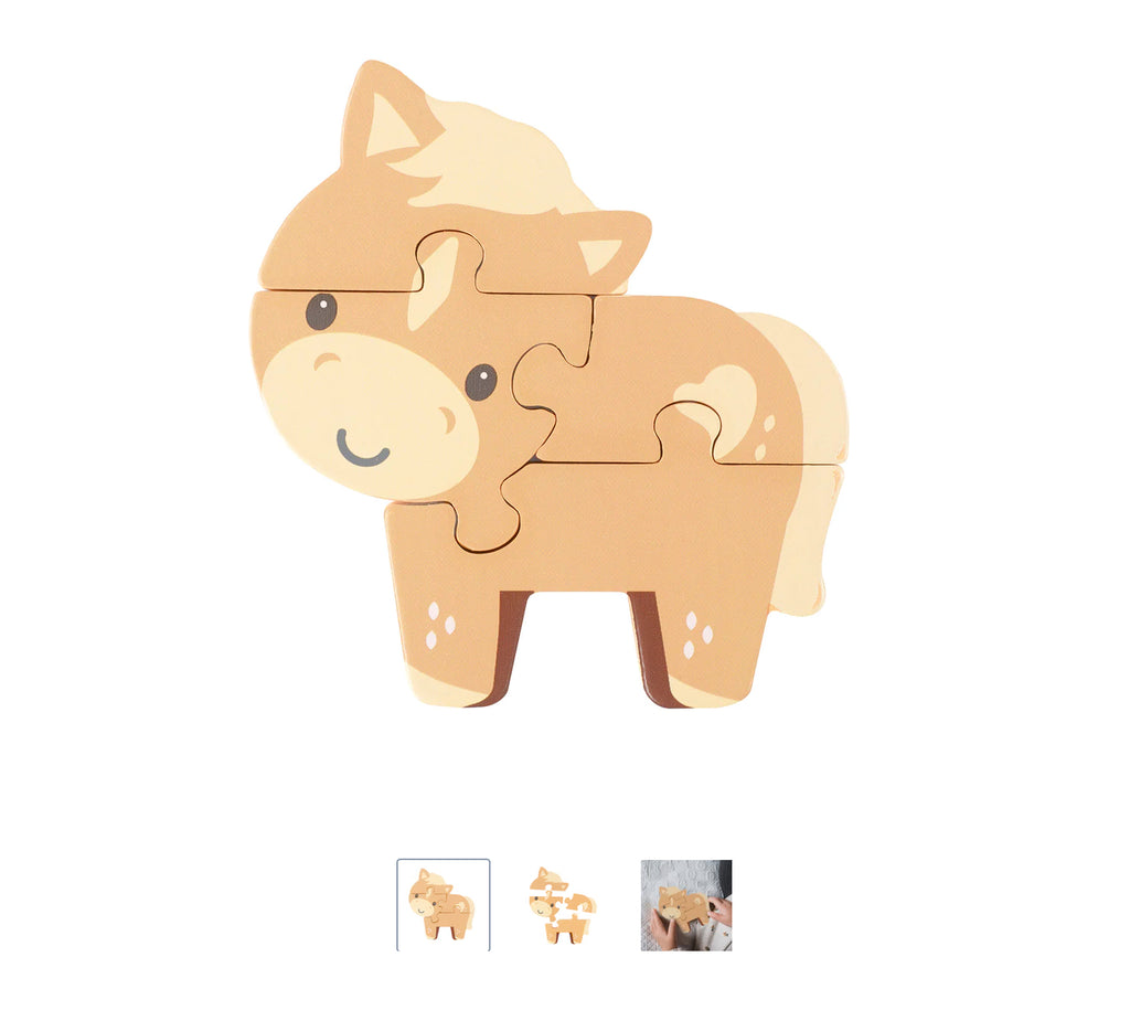 Orange Tree Toy - Mini Puzzle (Pony) - 4 piece puzzle