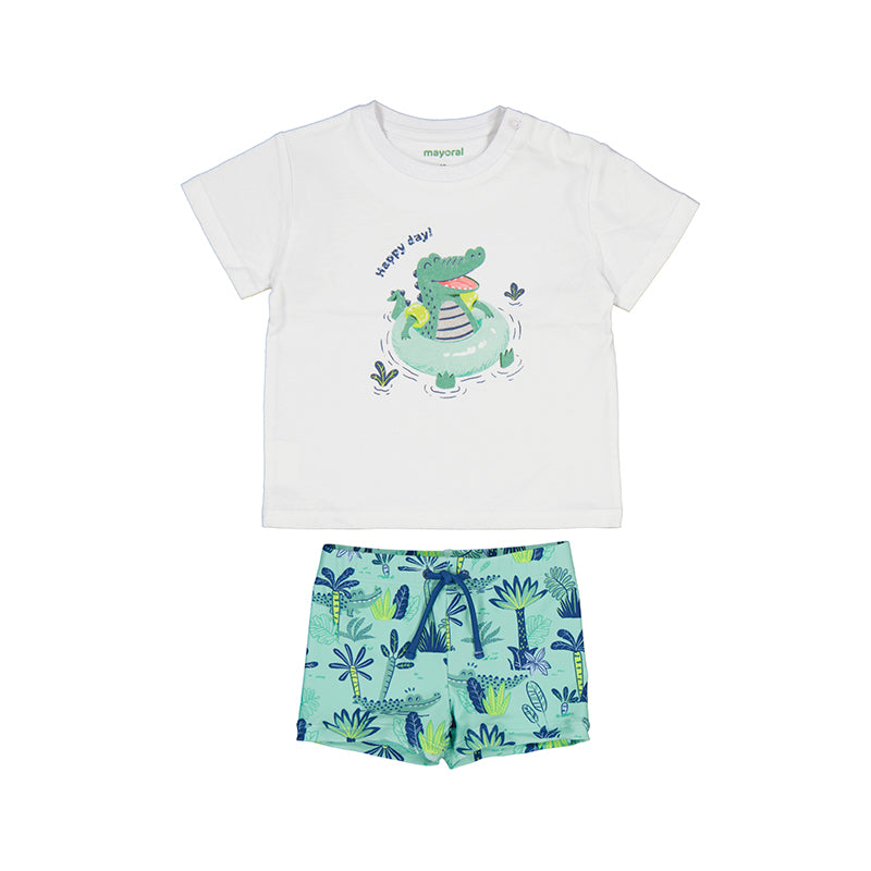 SS24 Mayoral- Crocodile Swim T-shirt set