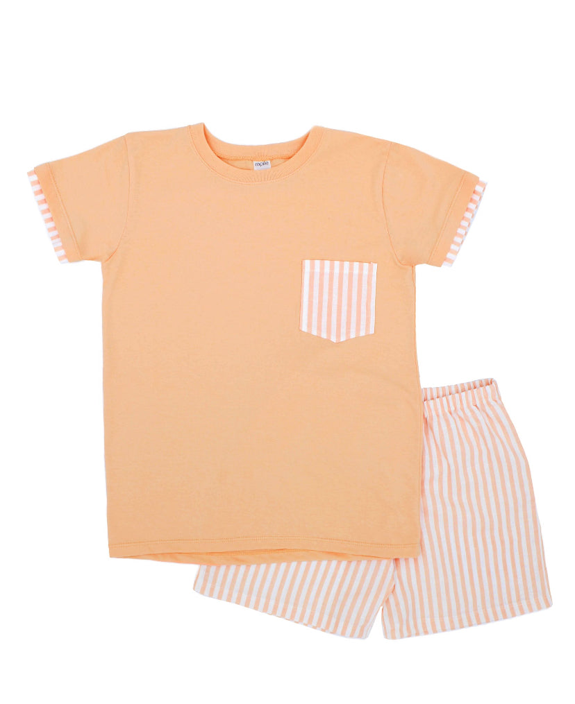 SS24 Rapife - T-Shirt and Short Set Orange 5945