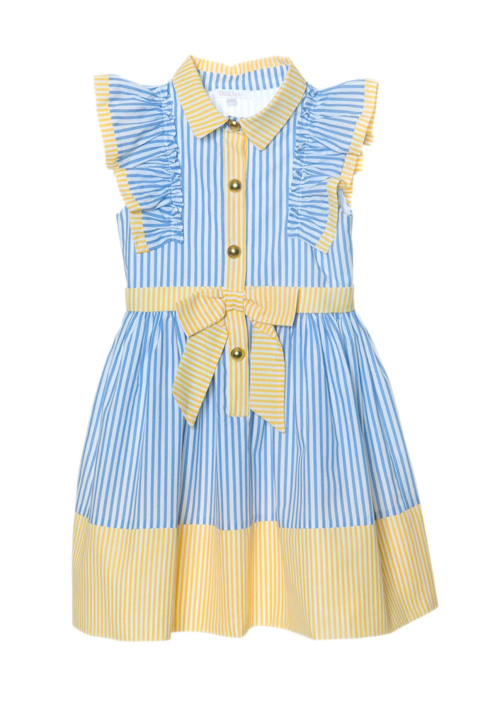 SS24 Patachou - Blue Striped Dress