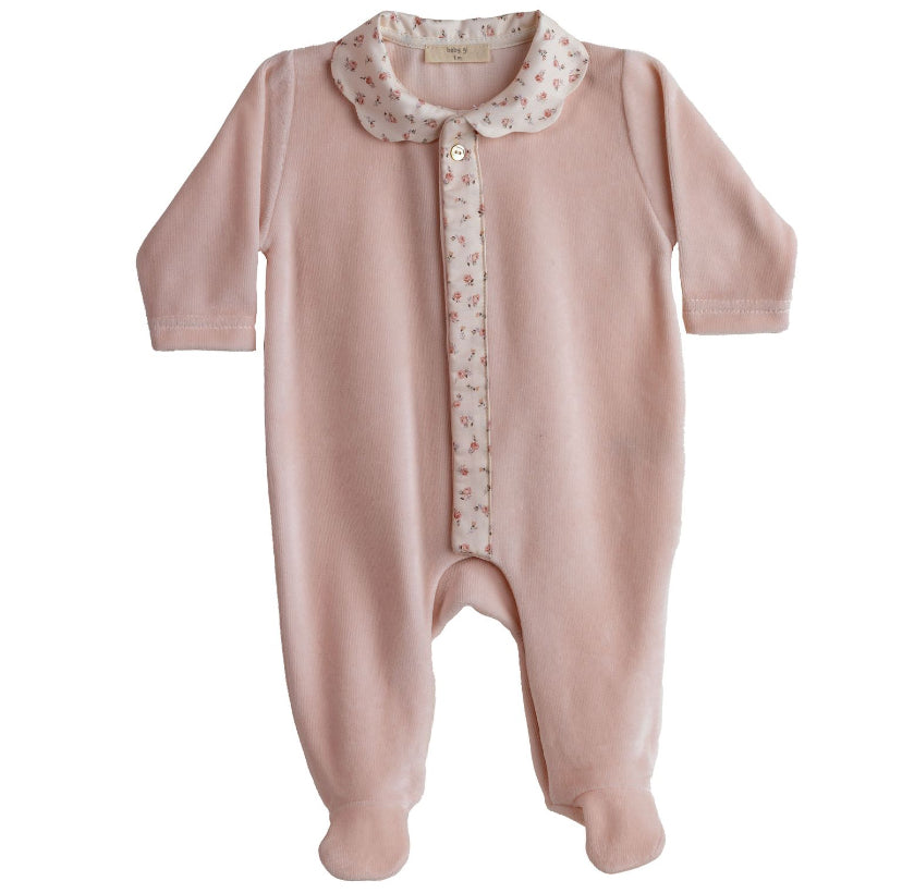 
AW24 Baby Gi - Floral Babygrow Peach Pink