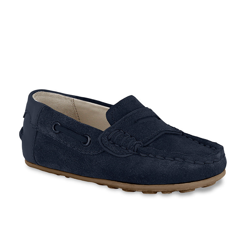 SS24 Mayoral-Older Boys Navy Leather Moccassin shoe