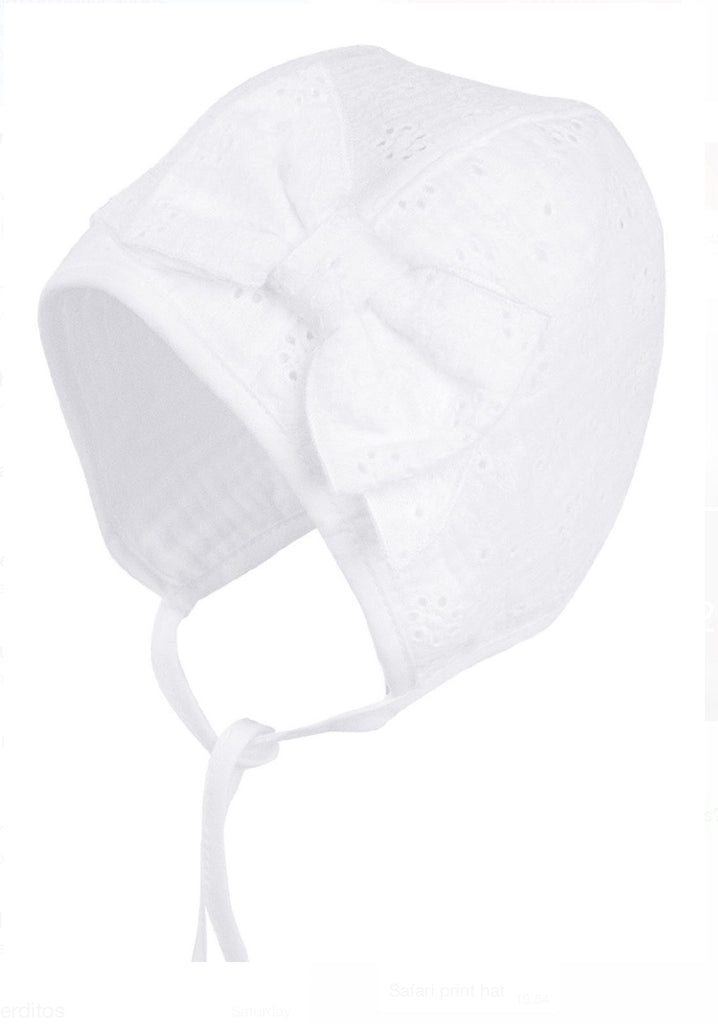 SS24 Jamiks - HANORA White Bow Bonnet