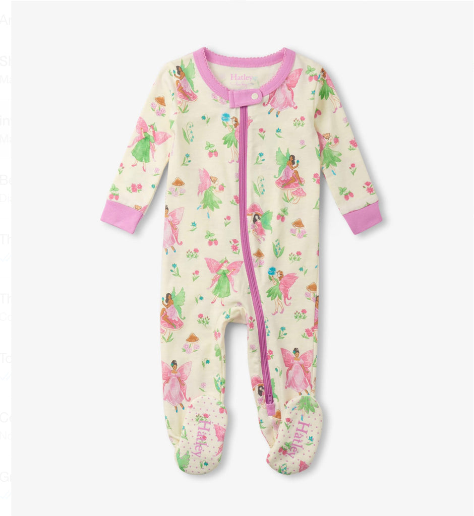 SS24 Hatley  - Baby Girls Forest Fairies Footed Sleepsuit