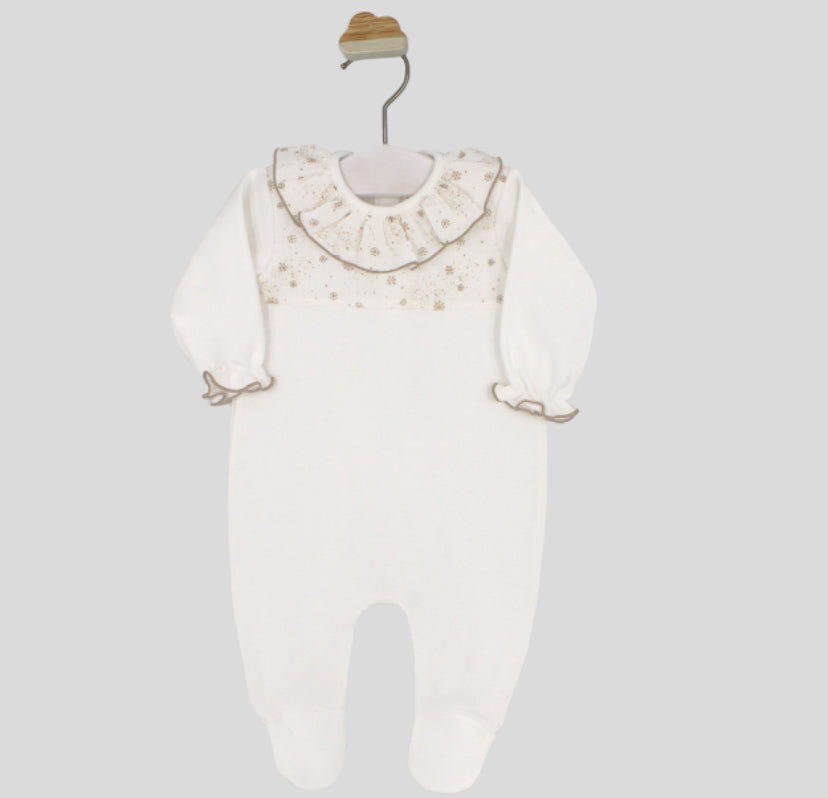 
AW24 Rapife - Frill Collar Babygrow - Camel