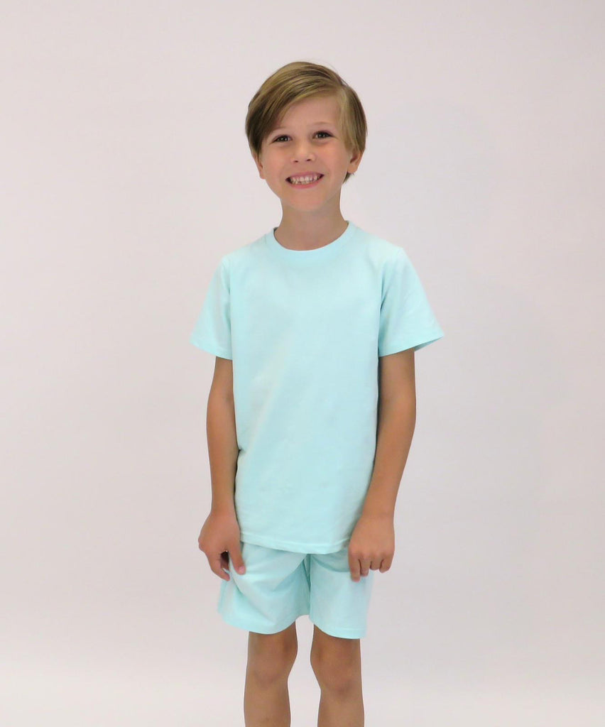 SS24 Harris Kids - Marco Boys Plain T-Shirt and Short Set Mint