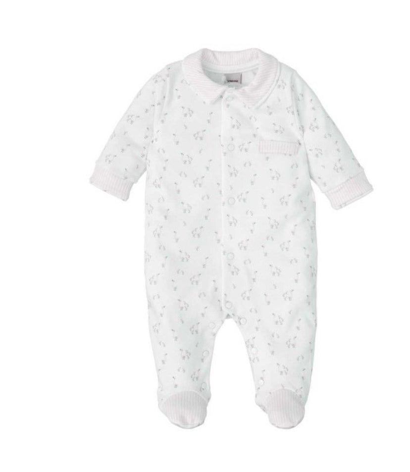 
AW24 Babidu -  Duck Print Babygrow Pink