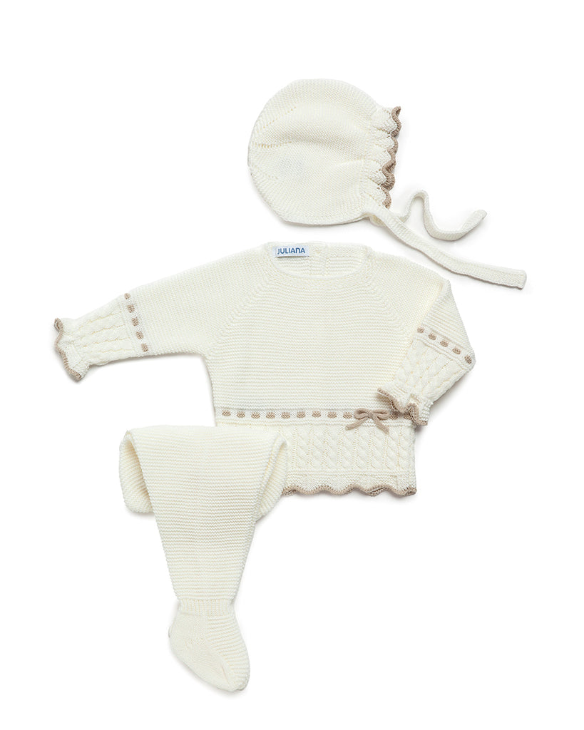 Juliana - Cream Knit 3 piece