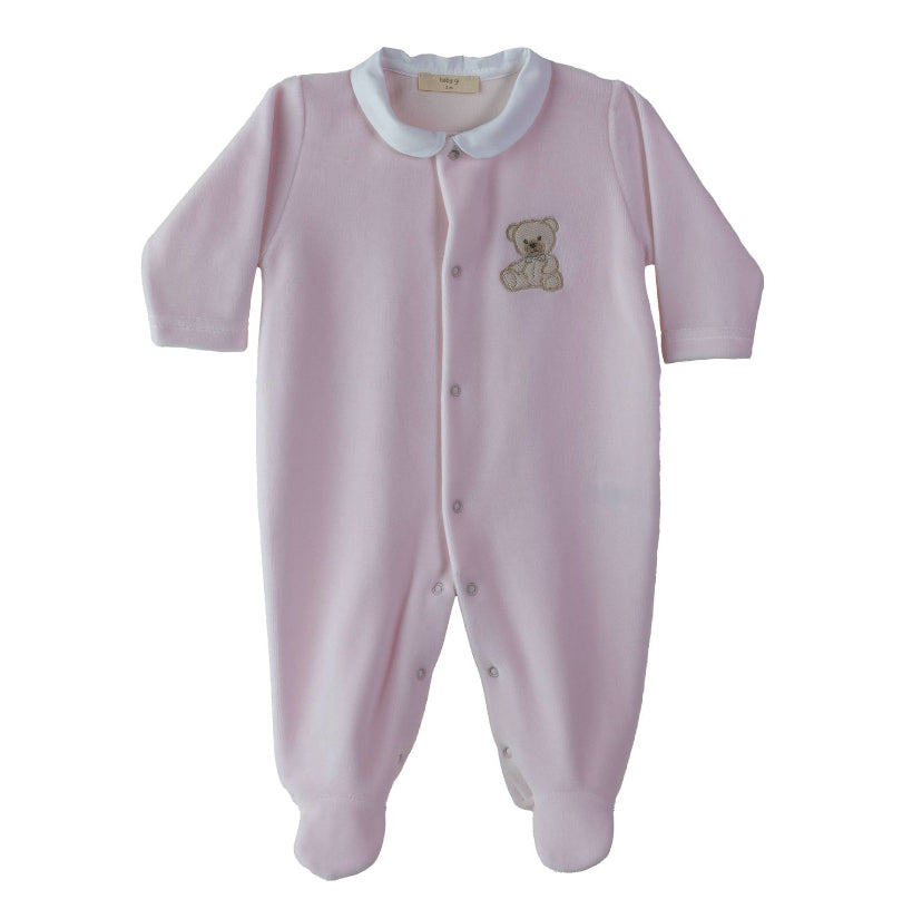 
Baby Gi - Sweet Teddy Cotton Babygrow Pink 