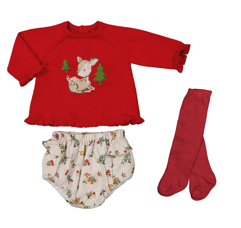 AW24 Mayoral - 3 Piece Bloomer/Top and tights set
