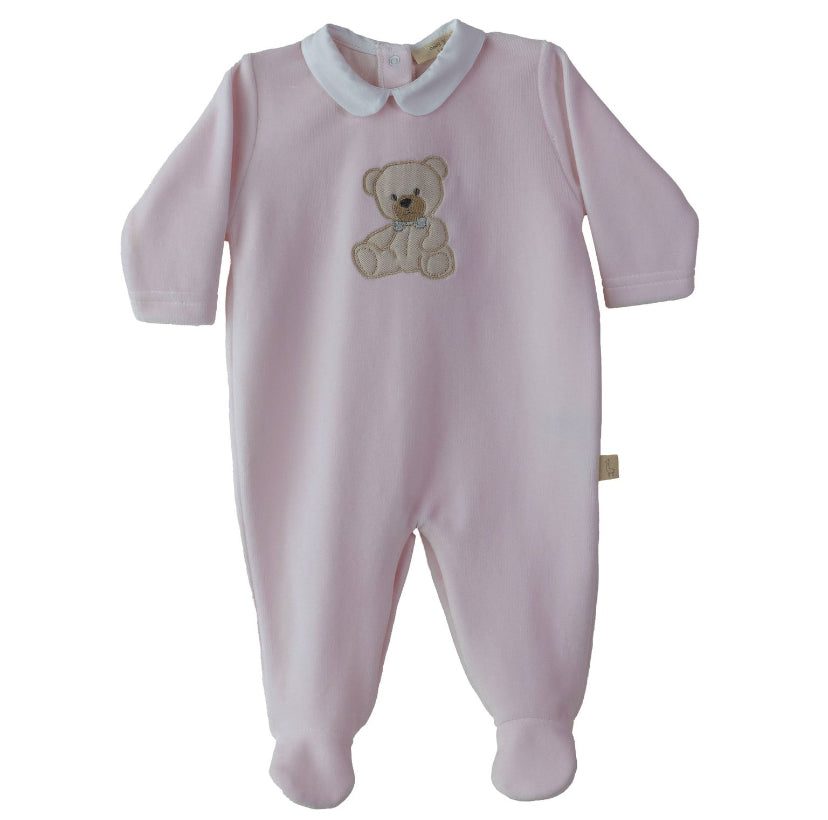 
Baby Gi - Sweet Teddy Cotton Babygrow Pink