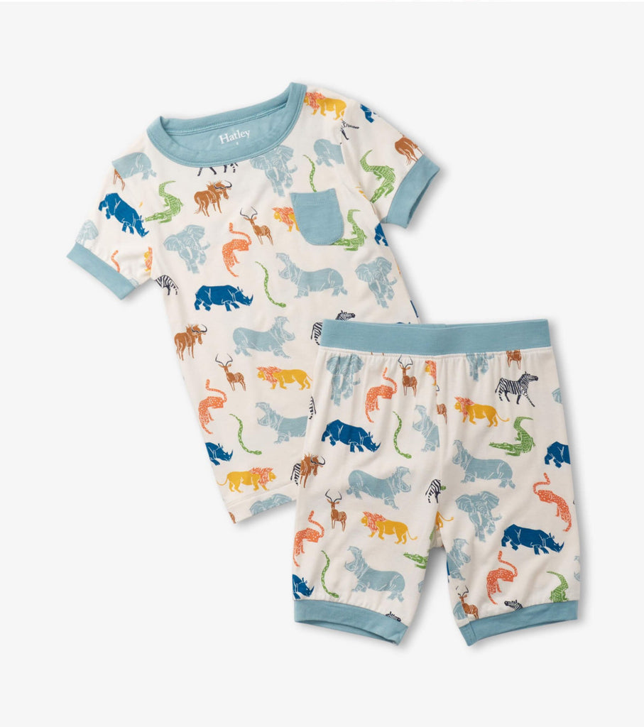 SS24 Hatley - Safari Bamboo Boys Scratchy Safari Pyjama Set