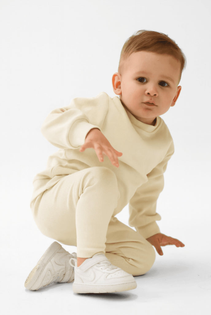 AW25 Harris - Saint Plain Unisex Legging Tracksuit Set Beige